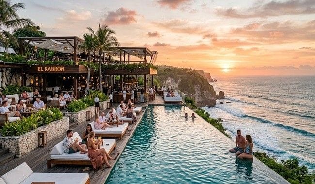 El Kabron Bali, Beach Club Mewah dengan Panorama Laut dan Sunset Spektakuler