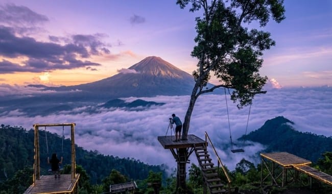 Lahangan Sweet Bali, Spot Foto dengan Panorama Gunung Agung yang Memukau