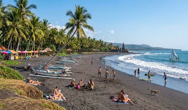Pantai Pasut Bali, Pantai Pasir Hitam dengan Sunset Indah di Tabanan