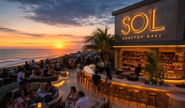 Sol Rooftop Bali, Destinasi Rooftop Modern dengan Panorama Sunset yang Memukau