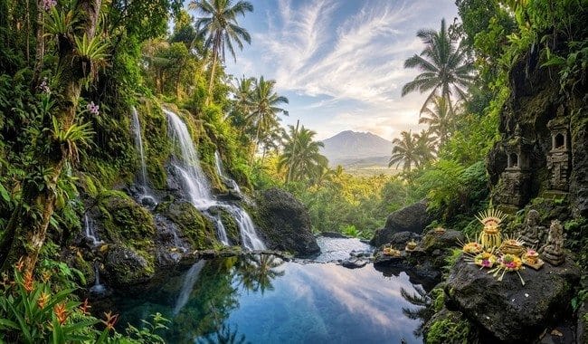 Gembleng Waterfall Bali Air Terjun Alami dengan Kolam Batu yang Menawan