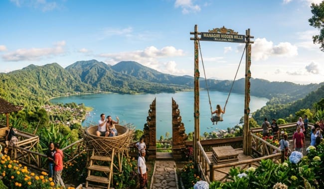 Puncak Wanagiri Bali Pesona Perbukitan dengan Panorama Danau Kembar