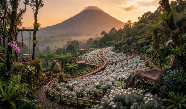 Taman Edelweiss Bali Kebun Kasna di Lereng Gunung Agung